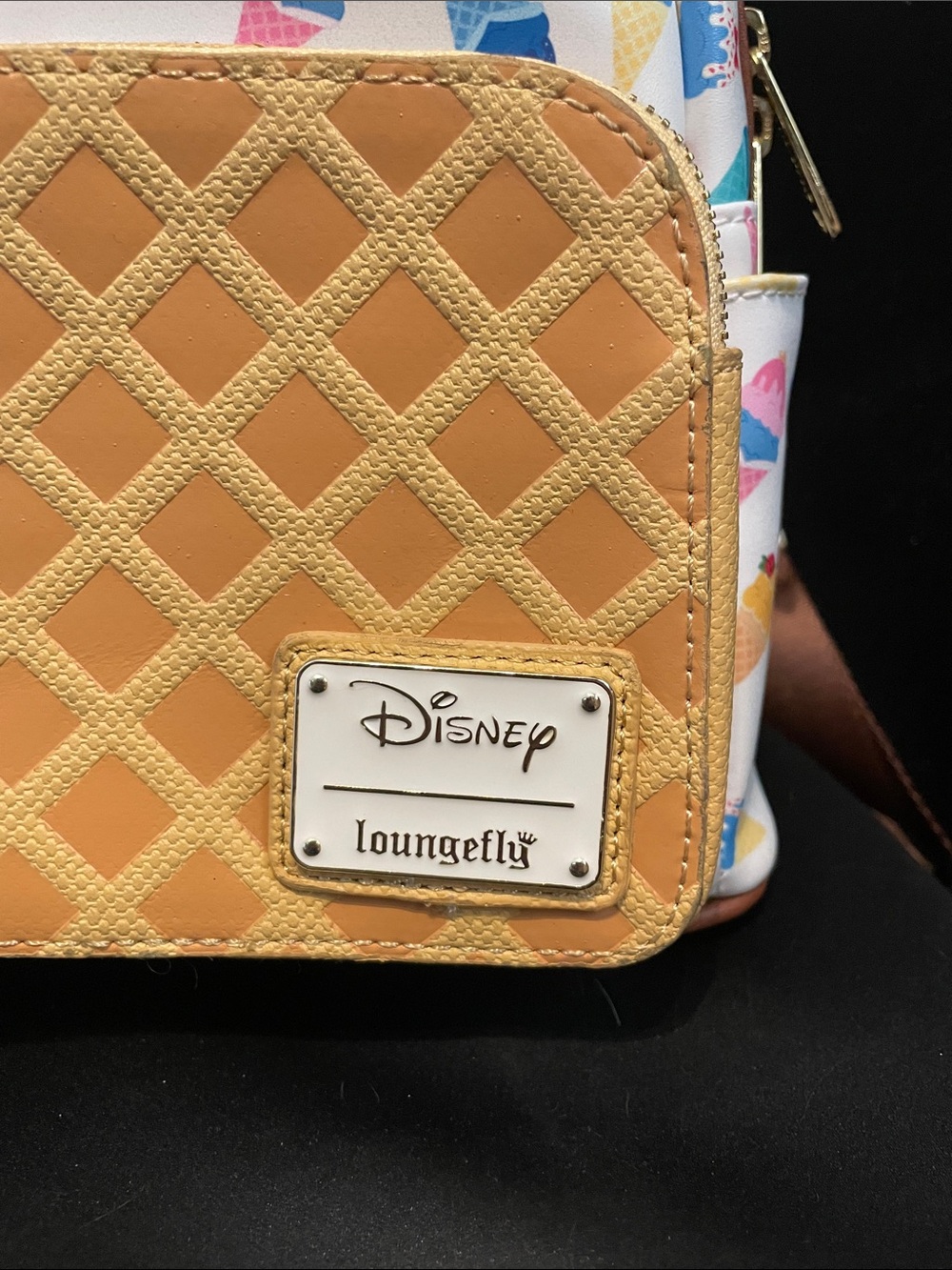 EUC DISNEY Loungefly Waffle Ice Cream Cone Backpack - Picture 2 of 11